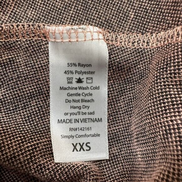 LuLaRoe Womens XXS Carly Dress SS Mermaid Swing High Low Hem Geometric Print - Picture 4 of 8